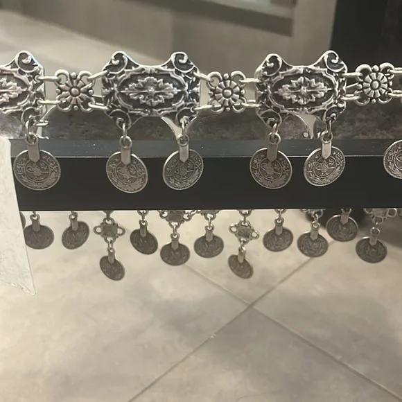 Silk Road Design Pewter Belt - Picture 3 of 11